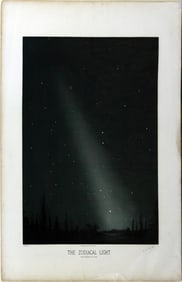 Etienne Leopold Troubelot Chromolithograph, The Zodiacal Light - The Audubon of the Sky