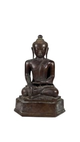 Shan Style Copper Buddha from Burma