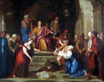Antoine Coypel Oil, The Judgment of Solomon