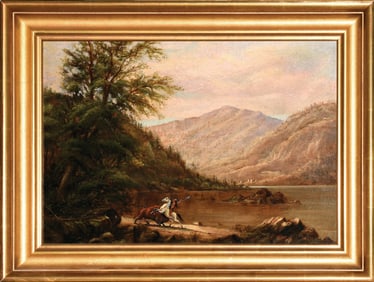 Robert Atkinson Fox Oil, Indian Hunting Buffalo, Rocky Mountains