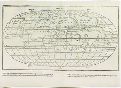 Benedetto Bordone, Untitled World Map