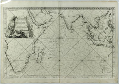 Bellin's Carte Reduite de l'Ocean Oriental ou Mer des Indes...