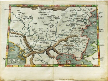 Laurent Fries Map of the Balkan Penninsula