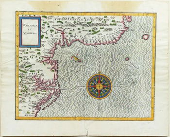 Cornelis Wytfliet's Map of Norumbega et Virginia