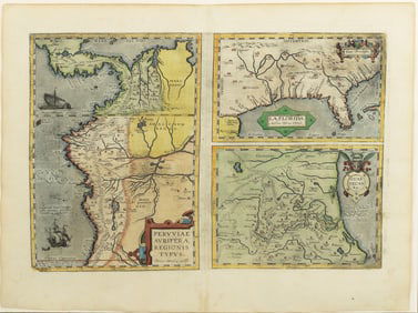 Ortelius' La Florida / Guastecan / Peruviae