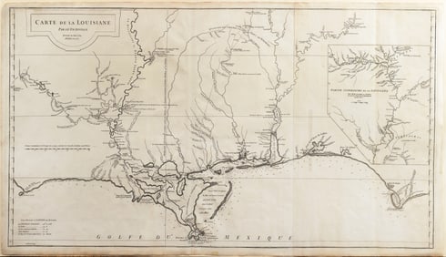 D'Anville's Carte de la Louisiane, 1732