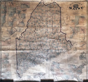 Walling & Chace's Map of Maine