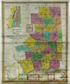 William Lester, Map of New London and Windham Counties in Conn. from Actual Survey