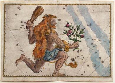 Johann Bayer Engraving from Uranometria, Hercules