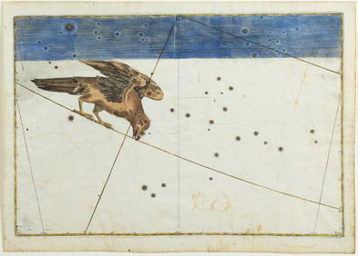 Johann Bayer Engraving from Uranometria, Corvus