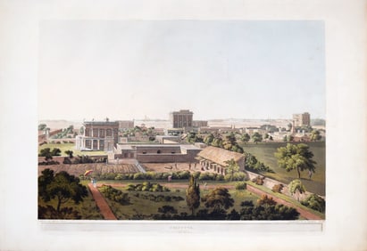 Henry Salt Aquatint engraving of Calcutta, India