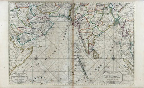 Pierre Mortier Map of the Indian Ocean
