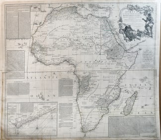 Sayer, Kitchen and D'Anville Wall Map of Africa