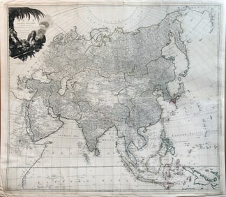 Sayer, Kitchen and D'Anville Wall Map of Asia