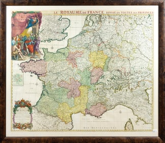 Sanson Royal Wall Map of France