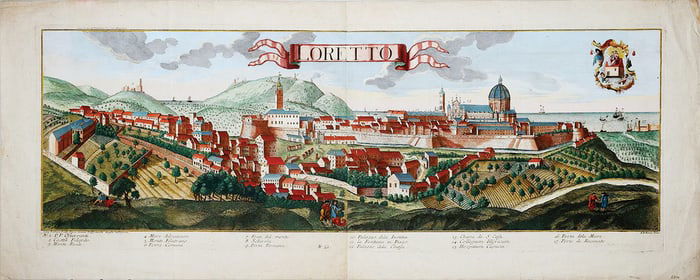 George B. Probst Engraving of Loretto [Italy]