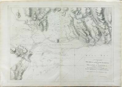 Des Barres Chart of Port Royal and Kingston Harbours, in the Island of Jamaica