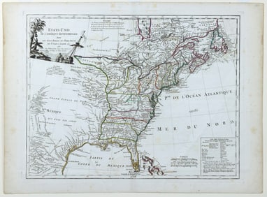 Delamarche Map of the United States, 1785