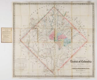 Arnold's Confiscated Topographical Map of Washington D. C., 1862