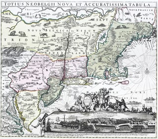 Ottens' Map of America, Totius Neobelgii with inset of Manhattan