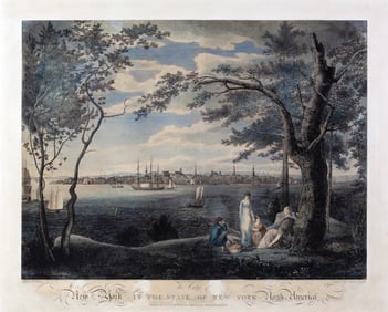Seymour and Birch engraving of City of New York in the State of New York
