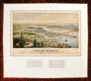 Bird's eye view of the city of Olympia, Washington by Glover