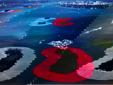 Christo & Jean-Claude Photograph of Surrounded Islands, Biscayne Bay, Greater Miami, Florida,