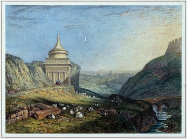 School of Turner Watercolors of the Holy Land - Valley Of The Brook Kedron