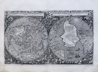 Property of a Long Island Collector - De Jode's 1593 World Map