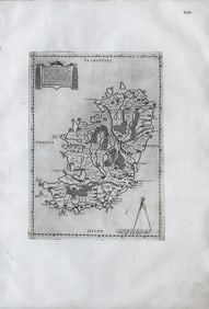 Property of a Long Island Collector - Zaltieri's Map of Ireland, 1565