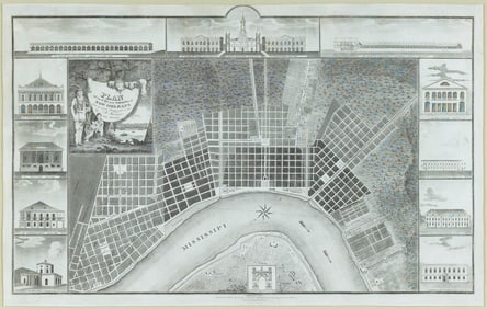Property of a Long Island Collector - Tanesse & Rollinson Map of New Orleans