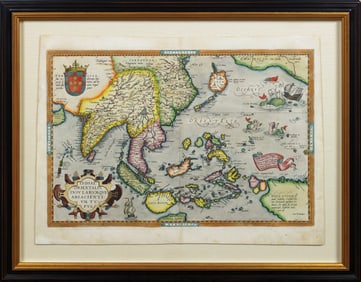 Ortelius' important map of Southeast Asia - Indiae Orientalis...
