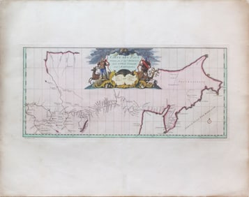 D'Anville Map of Eastern Russia showing Beerings Discoveries