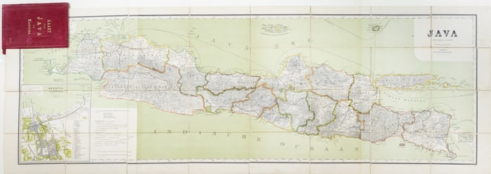 De Geest detailed 19th century map of Java