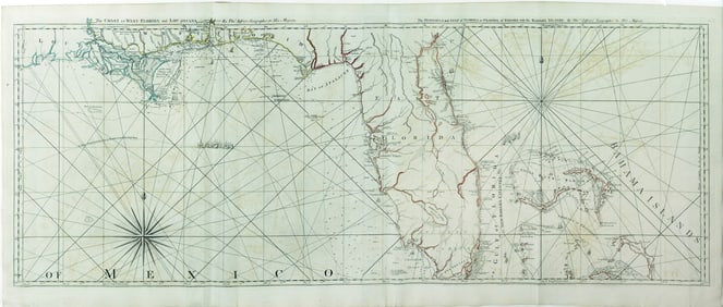 Jefferys Map of the Florida Coast, 1775