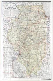Rand McNally's Railroad Map of Illinois, 1891