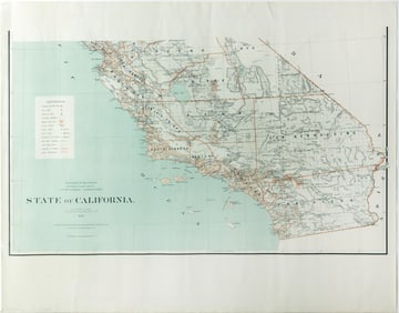 Roeser's General Land Office Map of California, 1879