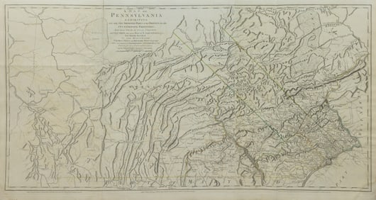 Jefferys & Scull Map of Pennsylvania, 1775