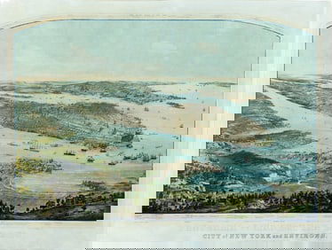 Bornet's Panorama of Manhattan island. City of New York and Environs