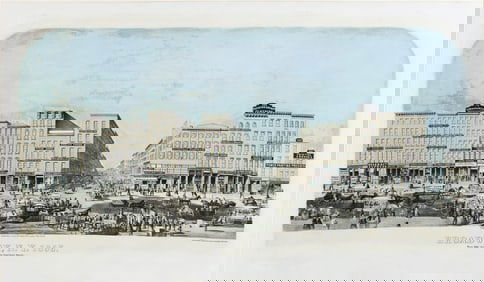 Boell & Michelin's tinted lithograph of Broadway, N. Y. 1856
