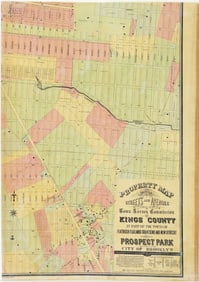 McElroy, Son & Brown's Four-Part Map of Brooklyn around Prospect Park