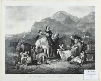 The Departure of the Highland Bride Engraving