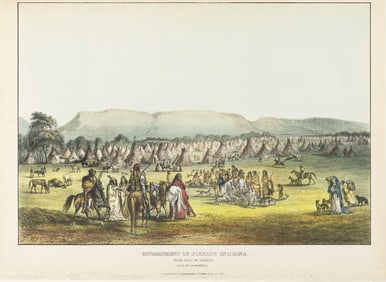 McKenney & Hall's Encampment of Piekann Indians, near Fort McKenzie on the Muscleshell River