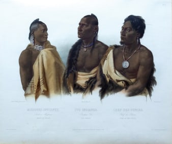 Property of a Long Island Collector - Bodmer, Missouri Indian. Oto Indian. Chief of the Puncas,