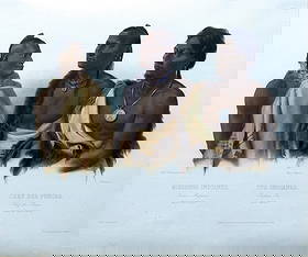 Property of a Long Island Collector - Bodmer, Missouri Indian. Oto Indian. Chief of the Puncas,: Property of a Long Island Collector BODMER, Karl (1809-1893). Missouri Indian. Oto Indian. Chief of the Puncas, Tab., 7 (State 2). Aquatint engraving with original hand color. From: "Travels in the In