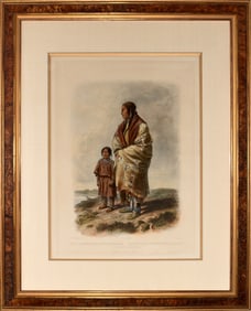 Property of a Nebraska Lady - Bodmer, Dakota Woman and Girl, Tab 9