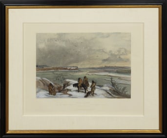 Property of a Long Island Collector - Bodmer, Fort Clark on Missouri February 1831, Tab 15