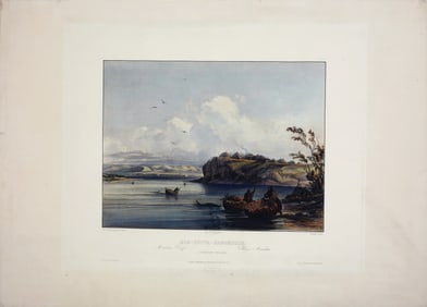 Property of a Long Island Collector - Bodmer, Mih-Tutta-Hangkusch / a Mandan Village. Tab. 16