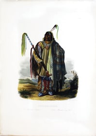 Property of a Long Island Collector - Bodmer, Pehriska-Ruhpa a Minnitorri Warrior. Tab XVII