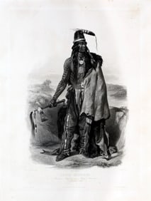 Property of a Long Island Collector - Bodmer, Abdith Hindisch, A Minatarre Chief. Tab XXIV